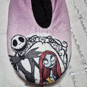Nightmare Before Christmas Purple Slippers S-M , 7 in measure 4in across *
